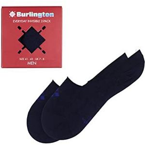 Burlington Heren Liner sokken Everyday 2-Pack Box M IN Katoen Onzichtbar eenkleurig Multipack 2 Paar, Blauw (Marine 6120) nieuw - milieuvriendelijk, 45-46