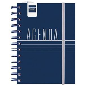 Finocam - Agenda Mini Instituut 2023 2024, 1 dag pagina september 2023 - juni 2024 (school) + juli en augustus samengevat, glad, Catalaans blauw