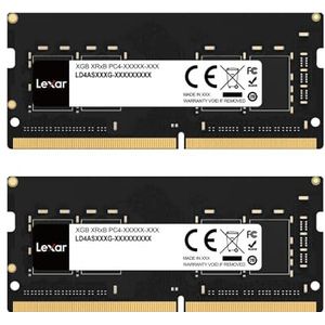 Lexar SODIMM DDR4 RAM 32GB Kit (2x16GB), 3200 MHz DRAM, 260-pins DDR4 SODIMM laptopgeheugen, krachtige SO-DIMM, pc-laptop computergeheugen (LD4S16G32C22ST-BGD)