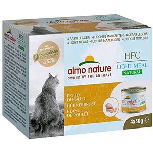 almo Nature HFC Natural Light Meal kattenvoer voor volwassen katten, kipfilet, 50 g, 4 stuks, 200 g