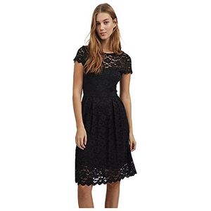 Vila Dames VIKALILA Capsleeve LACE Dress-NOOS jurk, zwart, L