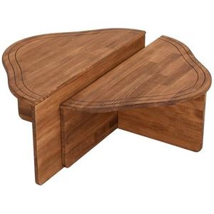 Woody Fashion Salontafel, 100% massief hout, kastanje