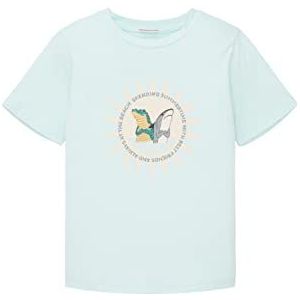 TOM TAILOR T-shirt voor jongens en kinderen met print, 31667 - Light Aqua, 92 cm