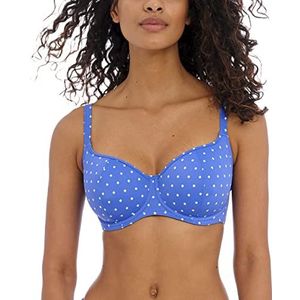 Freya Jewel Cove Sweetheart bikini-bovendeel, gestreept, zwart/wit, wit, 32FF