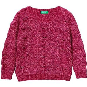 United Colors of Benetton trui voor meisjes en meisjes, Rosso Magenta 2e8, 4 Jaar