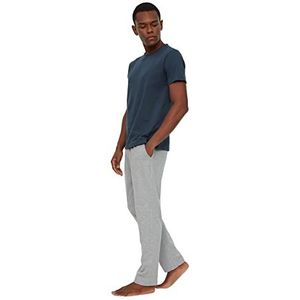 TRENDYOL Pajama Set - Bourgundy - korte mouw, grijs, XL