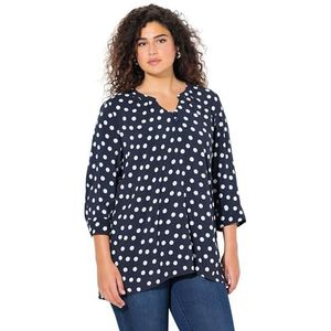 Tuniek - Gestippeld - Viscose - Driekwart Mouw - Losse Pasvorm