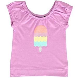 Lemon Beret Small Girls T-shirt voor meisjes, Paarse tule, 128/134 cm