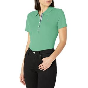Tommy Hilfiger Womens Tommy Hilfiger vrouwen 5 Button Polo Tee T-Shirt, Lichte Mint, XS