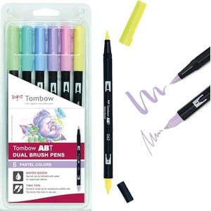 Tombow ABT Dual Penseel Pen - Pastel (Pack van 6)