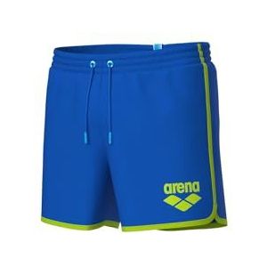 Arena Borders logo strandshorts voor heren, Blue China-Artic Lime, S