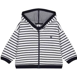 Petit Bateau Sweatshirt voor jongens, Wit/Blauw, 3 jaar