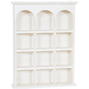 Biscottini Hangkast voor keuken en badkamer, hout, wit, 54,5 x 12,5 x 72 cm, shabby-chic-vitrine, hangkast voor badkamer