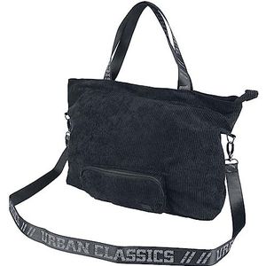 Urban Classics Unisex Corduroy Tote Bag tas, zwart, één maat