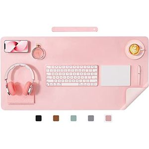 Diaryan Amazon merk Bureauonderlegger, muismat, bureauonderlegger met antislip PU-leer en suède, bureaumat, waterdichte bureaumat voor kantoor, thuis, kantoor, laptop (80 x 40 cm, roze)