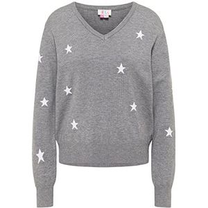 ZITHA Dames gebreide trui 19019332-ZI01, grijs melange wolwit, M/L, Grijs Melange Wolwit, M/L