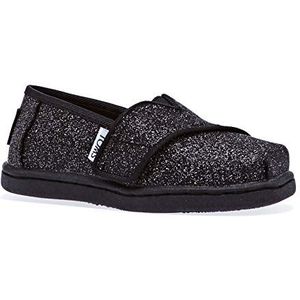 TOMS Alpargata instappers met kleine glitter voor dames, Zwart, 7 UK Child