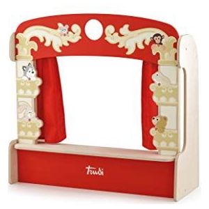 Sevi Houten Tafelpoppenkast Theater 58 Cm Rood