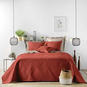 Douceur d'intérieur - Romane - Gewatteerde Sprei - Terracotta - 220 x 240 cm