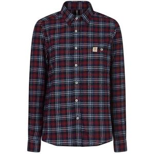 Rock Experience REWS00201-Q030 RE.CANAZEI Fit Woman Shirt Dames T-Shirt Check rood-blauw-wit XL, rood-blauw-wit, XL