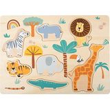 Small foot - Safari dieren - Houten puzzel