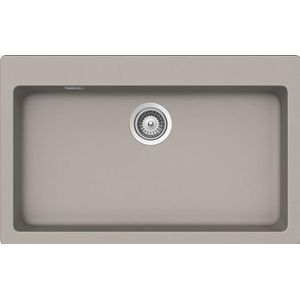 SCHOCK | Primus 1 gootsteen XL met tafelarmatuur, materiaal Cristalite®, duifgrijs, 790 x 500 mm