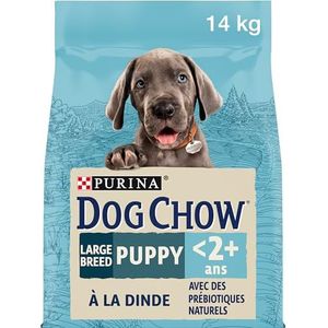 DOG CHOW Puppy Dog Large Breed droogvoer met kalkoen voor puppy's, 14 kg