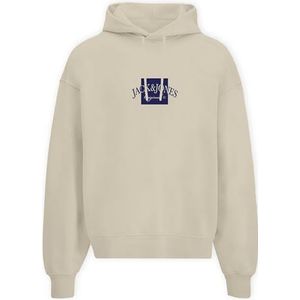 JACK & JONES Jorboston Sweat Hood Fst voor heren, antiek wit., XS