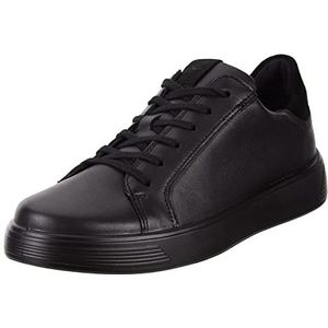 ECCO jongens Street 1 sneaker, zwart, 38 EU