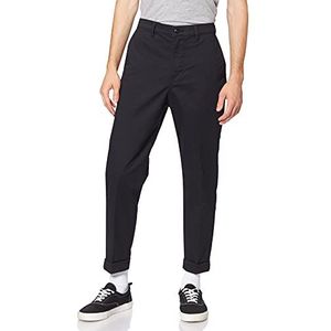 Lee Mens Tapered Chino Broek, Zwart, 40W x 34L