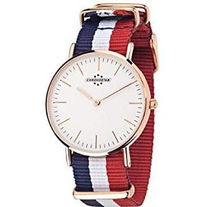 CHRONOSTAR dames analoog kwarts horloge met nylon armband R3751252501
