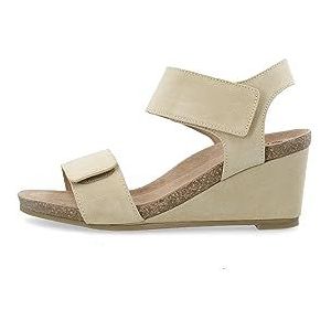 CA'SHOTT A/S Casalberta 61201198 Velcro Sandaal voor dames, suède, sleehak, beige, 41 EU