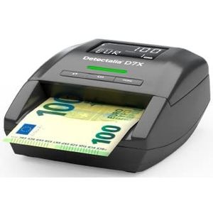 Detectalia D7X – Automatische valsgelddetector met 100% herkenning en klaar voor nieuwe bankbiljetten van 14 x 12 x 6 cm.