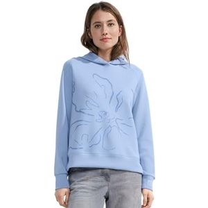 Cecil Sweatshirt voor dames met print, Soda Blue., XL