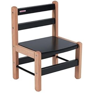 Combelle Louise lage stoel voor kinderen, tweekleurig, zwart en naturel