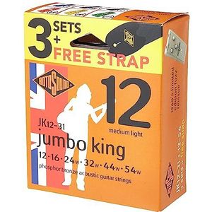 Rotosound snaren voor akoestische gitaar JUMBO KING 3 set + riem JK12-31-F