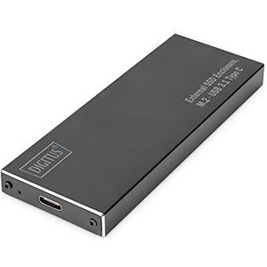 DIGITUS - DA-71115 - Harde schijfbehuizing SSD - M.2 - USB 3.1 Type-C - SATA III - zwart