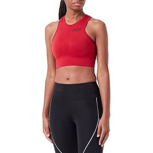 Superdry Core Seamless Mid Impact Bra Sportbeha voor dames, Carmine Red, 14-16