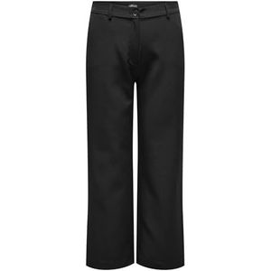 ONLY Carmakoma Carlana-Berry Mid Straight Pant WVN kostuumbroek voor dames, zwart, 42 Grote maten