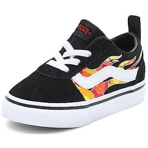 Vans Jongens Unisex Kids Ward Slip-On sneakers, Flame Camo Black/White, 22 EU, Flame Camo Zwart Wit, 22 EU