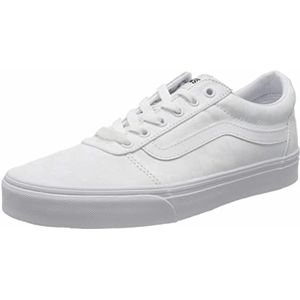 Vans Sneaker Ward Canvas dames Low-Top Trainers , Wit Dambord Wit W51 , 34.5 EU