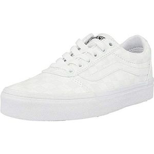 Vans Sneaker Ward Canvas lage sneakers voor dames, wit dambord wit W51, 38,5 EU