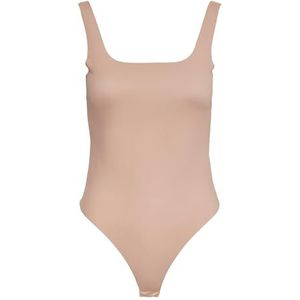 PIECES Pcadina Strap Bodystocking Body voor dames, tan, XS