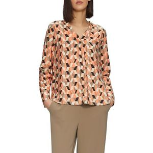 s.Oliver - Blouse - Lichtbruin / Oranje / Zwart - Blouseshirt