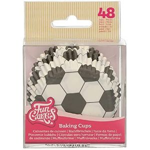 FunCakes Baking Cups Soccer: Perfect Voor Voetbal Cupcakes, Cupcakes En Meer, Taart Decoratie, Pk/48