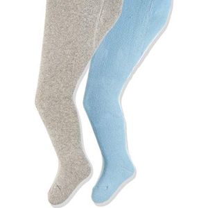 Playshoes Elastische thermo-uni, comfortabele panty voor meisjes, verpakking van 2 stuks, blauw (original 900), 50/56 cm
