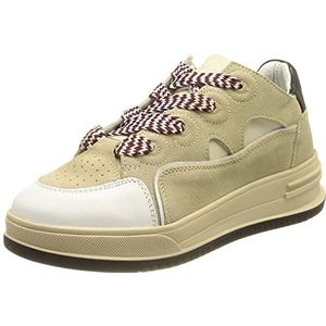 HIP Shoe Style for Women HIP Donna D1787 Sneakers voor dames, wit beige, 38 EU