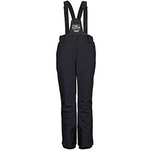 killtec Functionele broek/skibroek voor dames, met afneembare bandjes, randbescherming en sneeuwvanger, zwart-blauw, maat 36