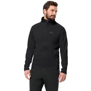 Jack Wolfskin Alpgrat FZ M-Hoodie fleecejack, zwart, L heren, Zwart, L