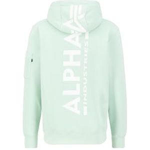 ALPHA INDUSTRIES Back Print Hoody T-Shirt, Mint, XS Unisex Volwassen, Munt, XS
